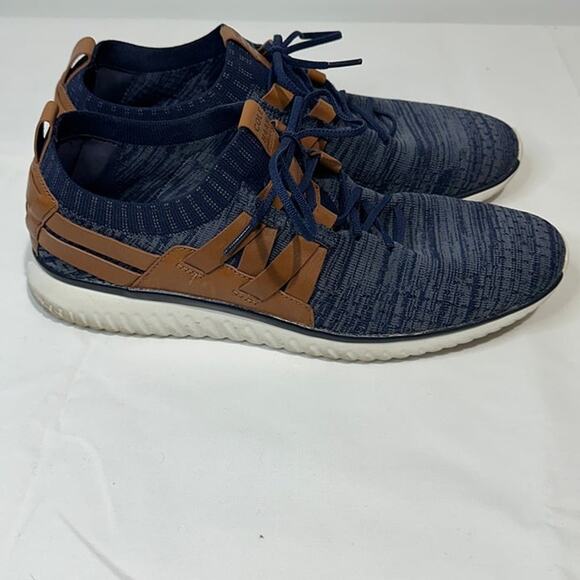 Cole Haan Mens Grandmotion Stitchlite Woven Navy Leather Sneaker Shoes - Size 11 - Picture 4 of 11
